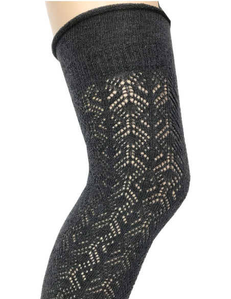 Jambièrei-dentelle-de-coton-LG08-antracithe-détail-matière