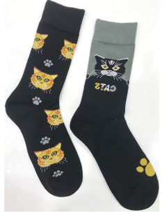 chaussettes-LPC-Chats-délire-de-chats-asymétriques-profil