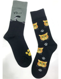 chaussettes-LPC-Chats-délire-de-chats-asymétriques-profil 2