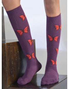 Mi-bas-Papillons-Violets