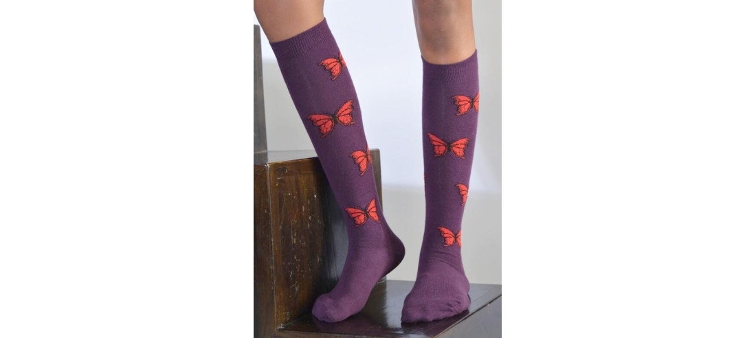 Mi-bas-Papillons-Violets