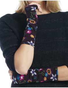 Mitaines-Manchons-Dub-et-Drino-coton-bordeaux-fleuri-drimi07 2