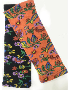 Mitaines-Manchons-Dub-et-Drino-coton-noir-orange-asymétrique