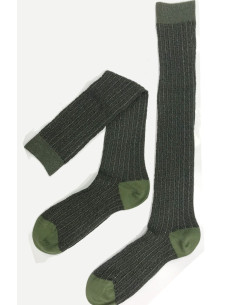 Mi-bas-Ciocca-1912-Cotes-lurex-coton-Kaki 2