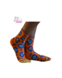 Chaussettes Fil de joie orange Panthère bleue