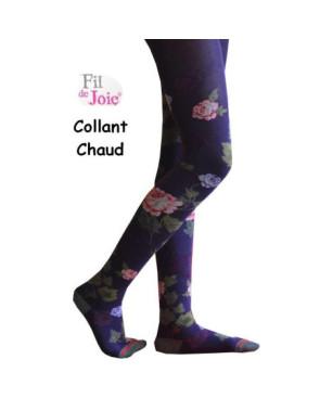  Collant Fil de joie  Chaud Rosier prune