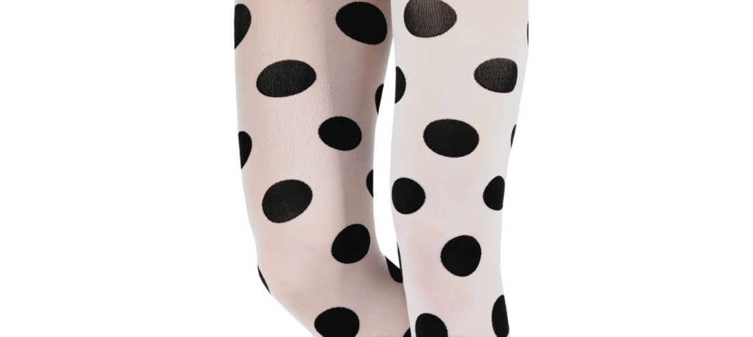 Collant Blanc gros pois Emilio Cavallini