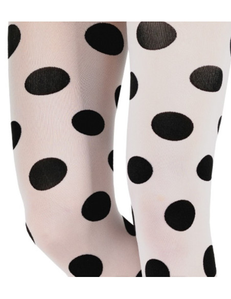 Collant Blanc gros pois Emilio Cavallini