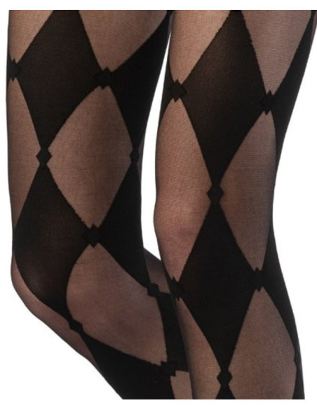 collant-Emilio-cavallini-5F32-losanges-noir-détail