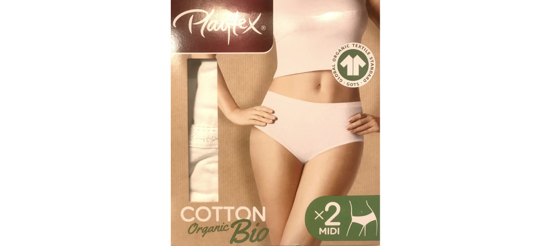 Pack 2 Slips midi Playtex Coton Bio