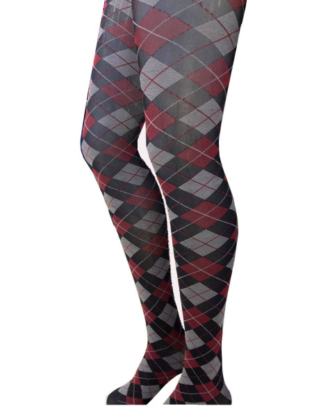 COLLANT-argyle-gris-losanges-marine-bordeaux-profil