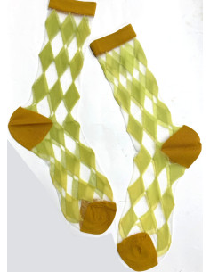 Chaussettes-transparente-LPC-ARGYLE-anis-vert