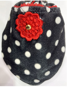 Chausson-coréen-lpc-ixli-dots-rouge-profil-3-quarts 2