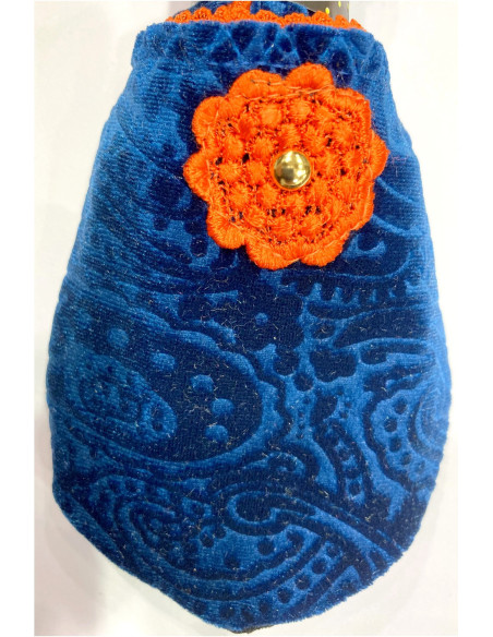 chaussons-tissu-imprimé-de-voyage-ixli-les-petits-caprices-flor-ORANGE-détail