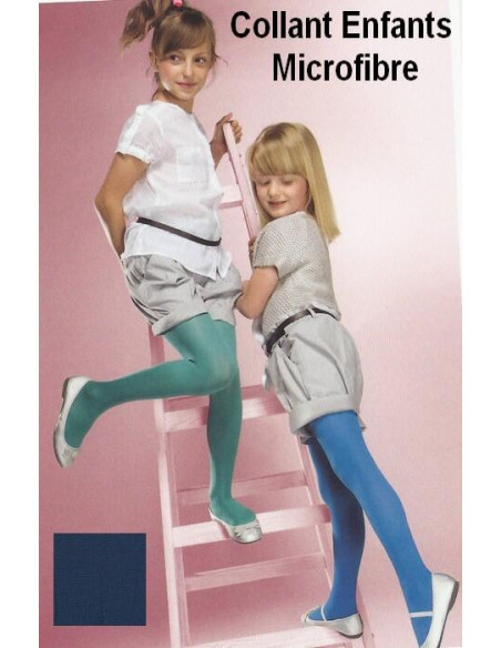 Collant Enfant Microfibre Tendance Bleu Vert