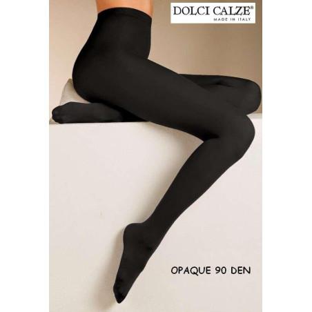 Collant opaque noir 90 Den Dolci Calze