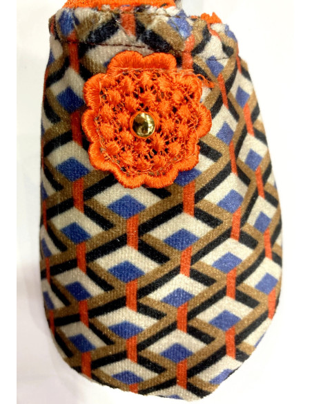 Chausson-coréen-lpc-ixli-Terrazo-orange-détail