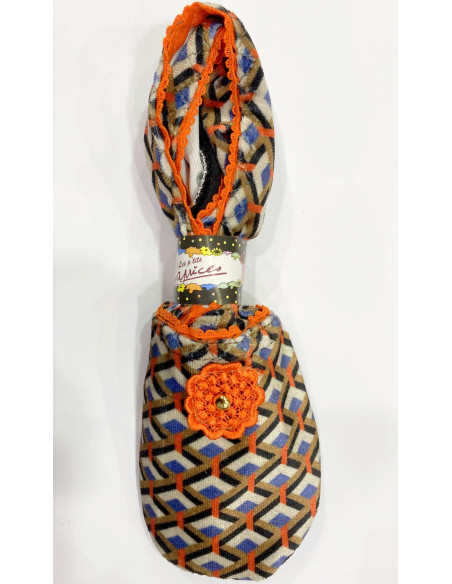 Chausson-coréen-lpc-ixli-Terrazo-orange-complet