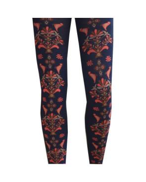  Collant Coton arbre fleuri blue LPC détail