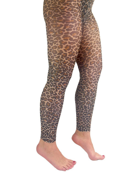 Collant-Pamela-Mann--sans-pieds-imprimé-léopard-profil