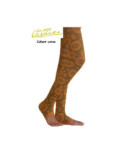 Collant sans pieds Fleurs grises  coton