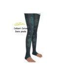 Collant vert forêt dentelle de coton sans pieds