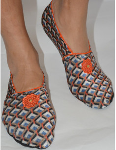 Chausson-coréen-lpc-ixli-Terrazo-orange-avant