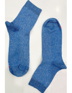 Chaussettes Coton et lurex à cotes été