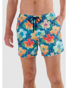 Caleçon-de-bain-HOM-Dino-Tuquoise-print-avant