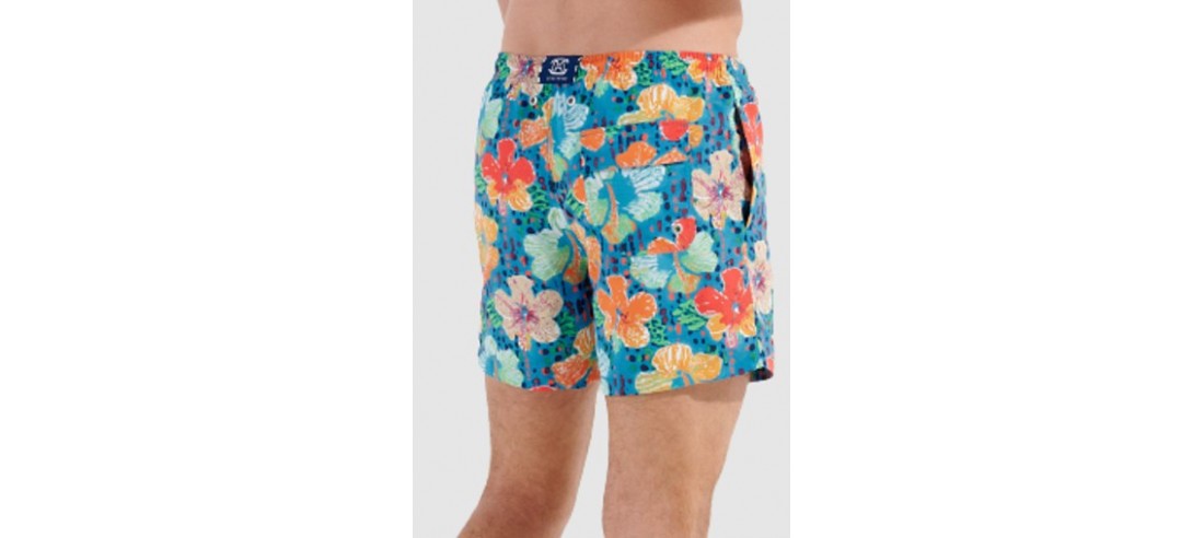 Caleçon-de-bain-HOM-Dino-Tuquoise-print-dos