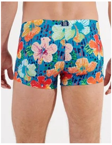 Boxer-de-bain-HOM-Dino-turquoise-print-dos