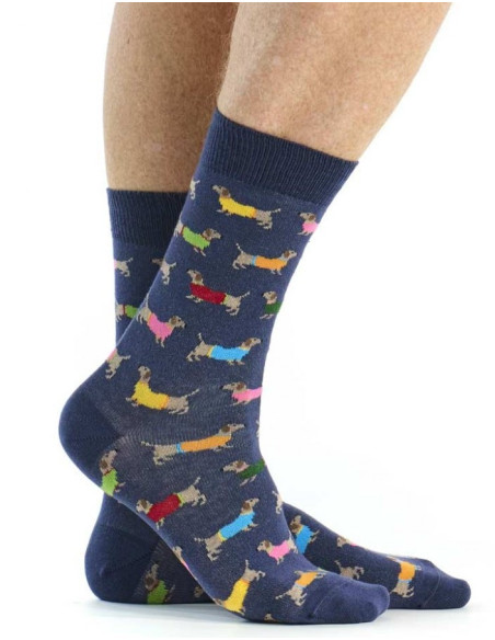 Chaussettes-Coton-pom-de-pin-bleu-tekel-multi-homme