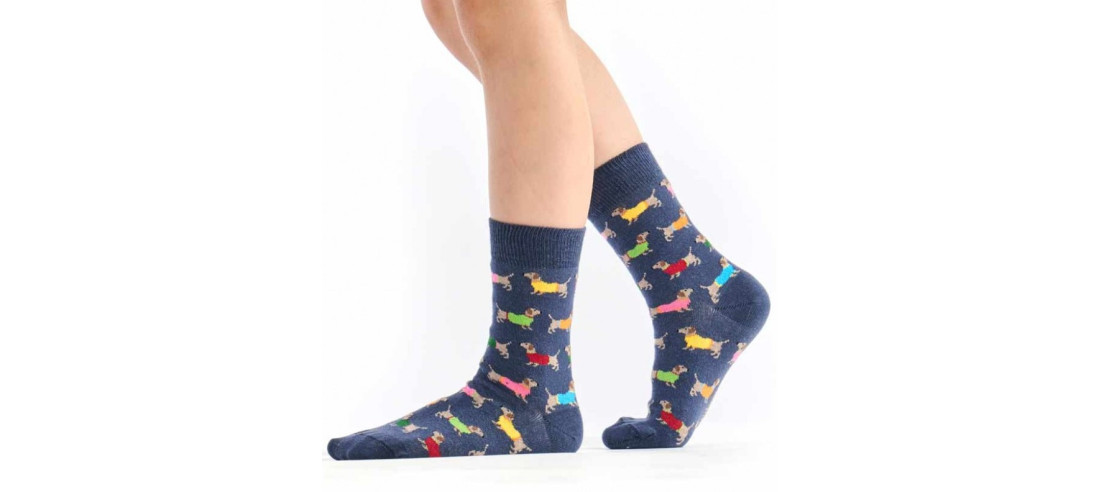 Chaussettes-Coton-pom-de-pin-bleu-tekel-multi-femme