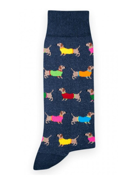 Chaussettes-Coton-pom-de-pin-bleu-tekel-multi-unisex