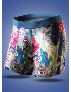 BOXER-Loic-Henry-Microfibre-imprimé-plumes