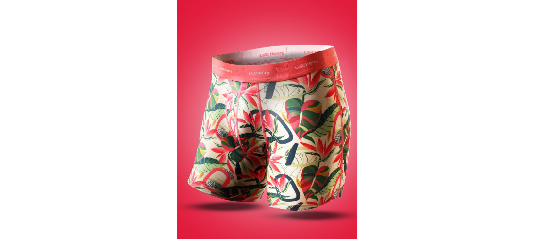 BOXER-Loic-Henry-Microfibre-imprimé-tropical-PLAT