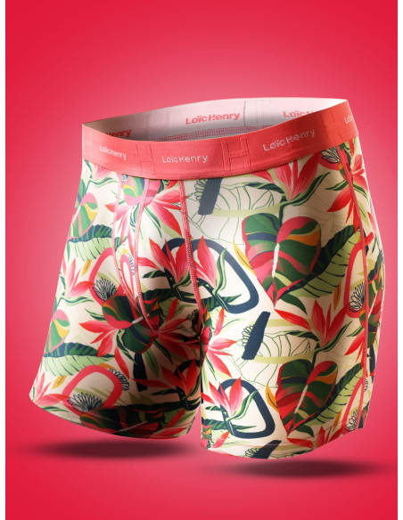 BOXER-Loic-Henry-Microfibre-imprimé-tropical-PLAT