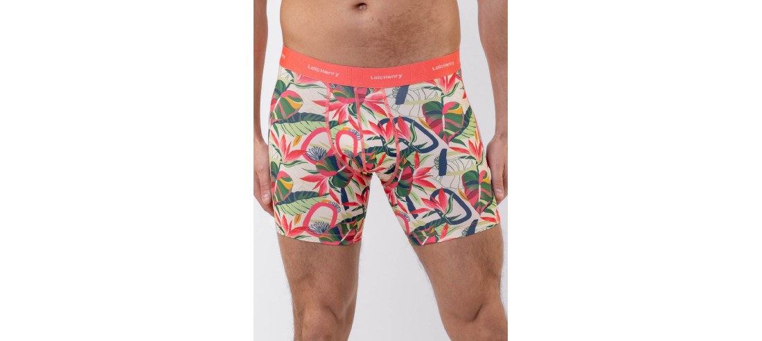 BOXER-Loic-Henry-Microfibre-imprimé-tropical-avant