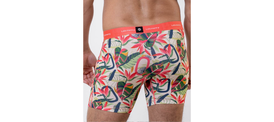 BOXER-Loic-Henry-Microfibre-imprimé-tropical-dos