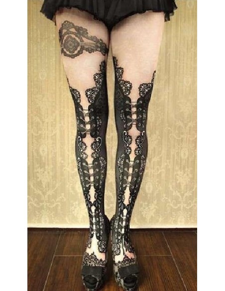Collant-Effet-cuissarde-dentelle-imprimé-caprices