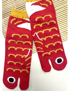 chaussettes-coton-tabis-Poissons-rouges