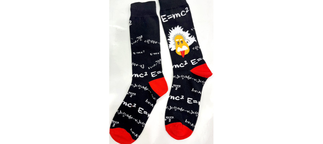 chaussettes-coton-Einstein-théorie-de-la-relativité-Ludique