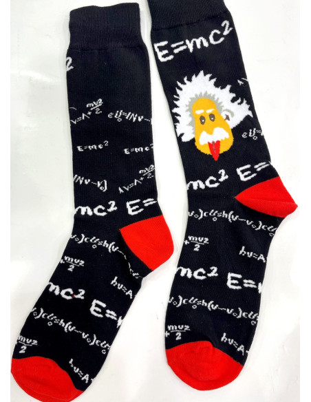 chaussettes-coton-Einstein-théorie-de-la-relativité-Ludique