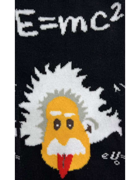 chaussettes-coton-Einstein-théorie-de-la-relativité-Ludique-portrait