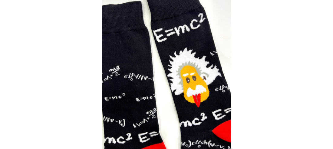 chaussettes-coton-Einstein-théorie-de-la-relativité-Ludique-motif