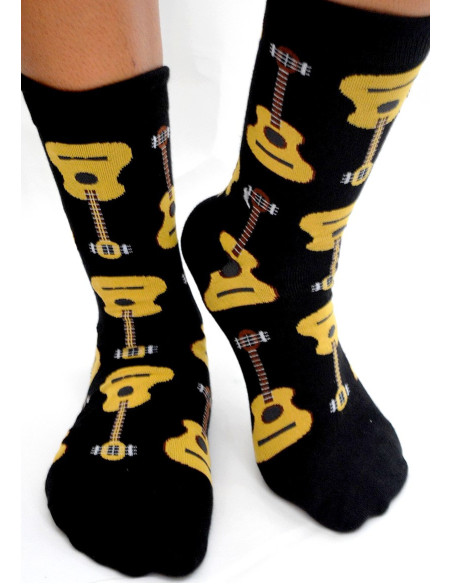 chaussettes-coton-Guitare-classique-porté-vrai