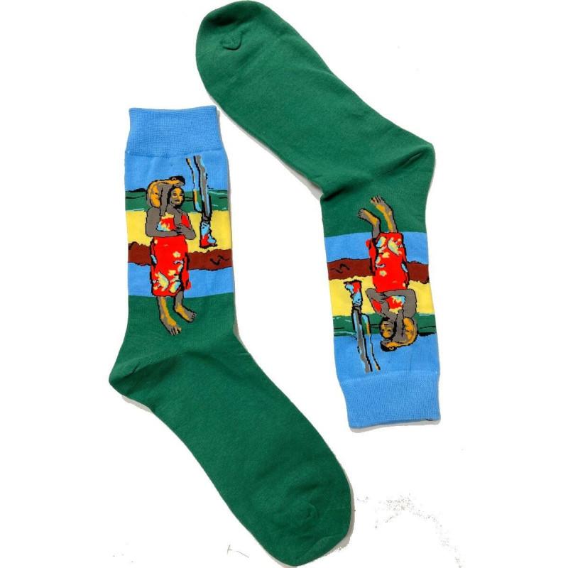 Chaussettes tableau  mère et fils  Gaugin