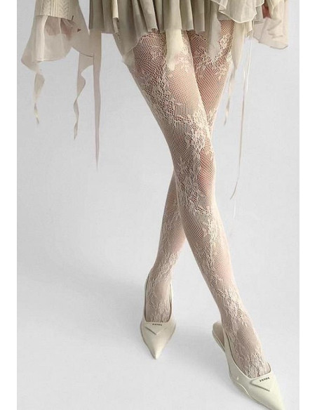 Collants-Les-petits-caprices-Dentelle-Roses-guirlandes-chics-ivoire-profil