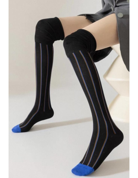 JAmbières-coton-LPC-noir-rayures-colors