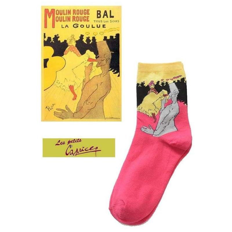 Chaussette tableau danseuse de Toulouse Lautrec